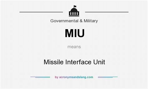 miu meaning military.